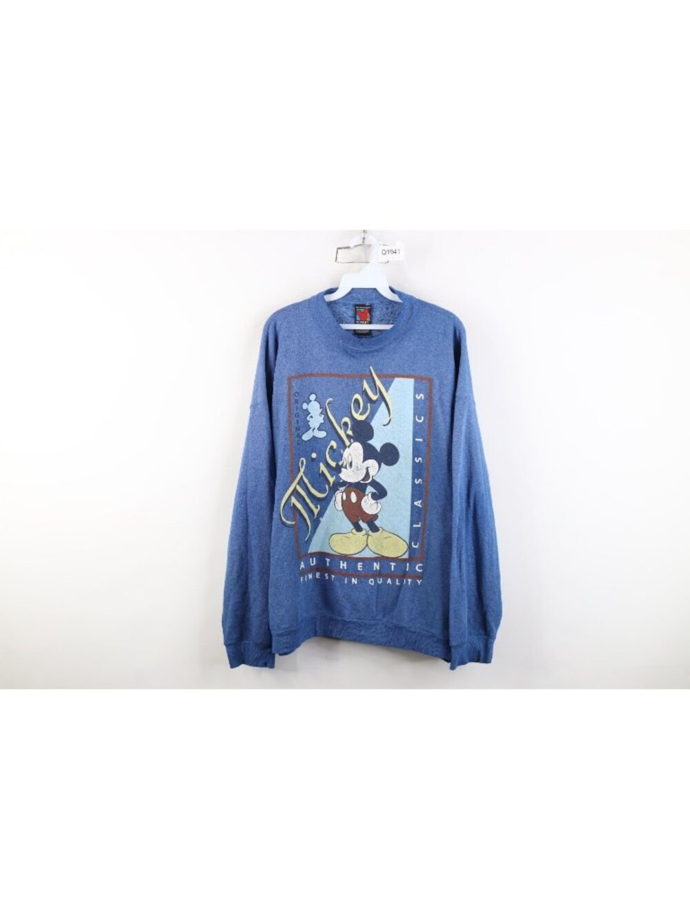 Vtg 90s Disney Womens 2XL Distressed Thin Mickey Mouse Crewneck Sweatshirt USA